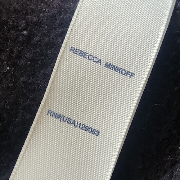 REBECCA MINKOFF Women's Janine Puff Sleeve Sweatshirt Small Black Quiet Luxury - Picture 7 of 12